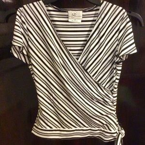 IZ Byer California Stretchy Wrap Top